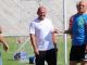 Stefano Bettinelli, a sinistra, insieme a Beppe Sannino, ieri al Franco Ossola per gli Open Gol dell'Accademia Varese