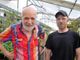 Giancarlo Pozzi con il figlio Edmondo nella loro Orchideria di Morosolo
