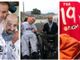 Luca Alfano con Pavoletti, con l'amico Alfredo Luini sulle loro carrozzine accanto alla panchina del Varese e addormentato con la maglia biancorossa sullo sfondo