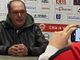 Amirante oggi in sala stampa dopo l'ennesimo ko del Varese