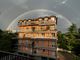 L'arcobaleno spuntato stasera in zona via Crispi a Varese
