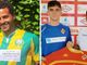 Matteo Barzotti, 32 anni, ai tempi della promozione in C con il Sangiuliano, e l'accoppiata Lorenzo Piras (18 anni)-mister Floris al Bra