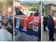 L'ultimo saluto a Romano Sardella nella chiesa di Comerio (foto Ezio Macchi)