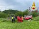 L'intervento dei vigili del fuoco nel fiume Adda a Gera Lario