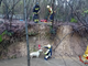 Parco delle Groane, i vigili del fuoco salvano un cane dal torrente in piena Parco delle Groane, i vigili del fuoco salvano un cane dal torrente in piena
