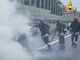 FOTO. Veicolo in fiamme sull'Autostrada dei Laghi tra Busto e Castellanza