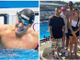 Mamma Alessandra, papà Samuele, il fratello Jacopo, la ragazza Adelaide Radice e un amico di Nicolò Martinenghi al Foro Italico