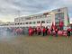Una manifestazione dei lavoratori della Mata System di Mornago