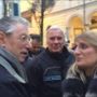 La sindaca di Bodio Eleonora Paolelli con Bossi (foto postata dalla Paolelli su Facebook)