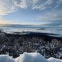 Un'immagine della neve di quest'anno al Campo dei Fiori