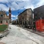 Transenne in piazza San Giovanni a Busto. Parte il restyling della pavimentazione del centro
