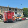 Un'immagine scattata poco dopo l'incidente con i primi soccorsi all'opera Un'immagine scattata poco dopo l'incidente con i primi soccorsi all'opera