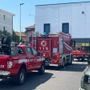 I mezzi dei vigili del fuoco in azione all'ingresso del parcheggio dell'Aldi di viale Belforte a Varese I mezzi dei vigili del fuoco in azione all'ingresso del parcheggio dell'Aldi di viale Belforte a Varese