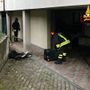 I vigili del fuoco sul luogo dell'incendio