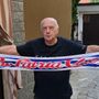 Giannino Gallazzi. Sotto, la festa nel giorno della promozione