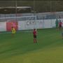 Gianola calcia fuori il terzo rigore e la Pro Patria è fuori dalla Coppa (immagine canale youtube Leon)