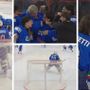 Tutti su Filippo Matonti (con il numero 20) che urla di gioia alla vittoria del Mondiale Under 18 di Asiago