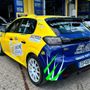 La Peugeot 208 Rally4 con cui Matteo Sanfilippo, giovane pilota di Cuveglio, affronterà il suo terzo Slalom