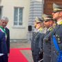 Un momento dell'anniversario di oggi presso il comando della Guardia di Finanza di Varese alla presenza del prefetto Salvatore Pasquariello e del sindaco di Varese Davide Galimberti