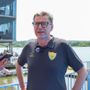 Giancarlo Giorgetti a bordo lago per seguire la tappa varesina della Coppa del Mondo di canottaggio (Foto Emanuele Scordo - F.G.)