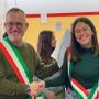 Il sindaco di Biandronno Porotti con la nuova sindaca dei ragazzi Martina Pilotto