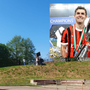 Christian Pulisic (foto dal profilo Instagram ufficiale) e il parco Comerio, diventato set fotografico per un pomeriggio