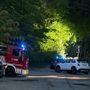 La strada nel bosco a Giubiano dov'è stato rinvenuto il cadavere di un uomo di 72 anni