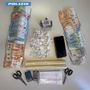Il materiale sequestrato dalla polizia di Stato di Gallarate