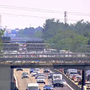 La coda dopo l'incidente vista dalla webcam di Autostrade per l'Italia