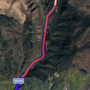 Il tratto dell'incidente sulla ss233 segnato in rosso su Google Maps: la prova delle code