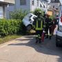Le immagini dell'incidente avvenuto nel pomeriggio di oggi in via Tagliamento a Varese