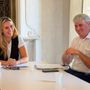 L'assessore Caruso insieme al sindaco Galimberti oggi a Villa Mylius