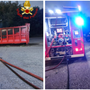 Varese, incendio ieri sera in largo Gajard a Bizzozero