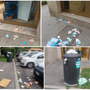 Le quattro foto che ci ha inviato una lettrice a documentare la situazione in via Sanvito Silvestro