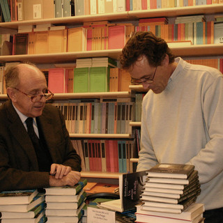 Eligio Pontiggia con Andrea Vitali e, sotto, con Alberto Casiraghi Eligio Pontiggia con Andrea Vitali e, sotto, con Alberto Casiraghi