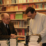 Eligio Pontiggia con Andrea Vitali e, sotto, con Alberto Casiraghi