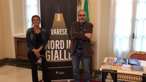 Manuela Lozza ed Enzo Laforgia alla presentazione di &quot;Nord In Giallo&quot;