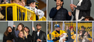 Le emozioni dell'Acinque Ice Arena e qualche tifoso (e tifosa) "speciale", tra cui Thomas Larkin in alto a destra con capitan Vanetti. Tutte le foto di Alessandro Umberto Galbiati