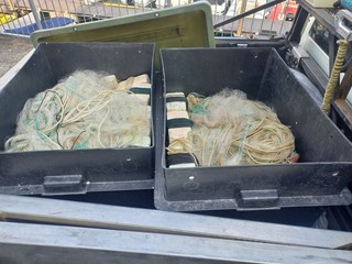 Il materiale sequestrato dalla polizia Provinciale Il materiale sequestrato dalla polizia Provinciale