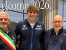 Nicolò Martinenghi a Malpensa con il sindaco Simone e l'assessore Triveri Nicolò Martinenghi a Malpensa con il sindaco Simone e l'assessore Triveri