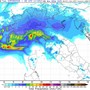 La mappa precipitazioni in base al modello analizzato da Bertoni La mappa precipitazioni in base al modello analizzato da Bertoni