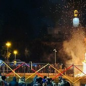 Il falò di Sant'Antonio a Besozzo dello scorso anno