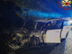 L'auto distrutta dalle fiamme dopo l'incidente sull'Autolaghi ad Albizzate tra Castronno e Solbiate