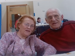 Abramo Foglia con la moglie Abramo Foglia con la moglie