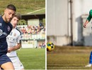 Marco Bertoli e Filippo Ghioldi, che coppia in mezzo e davanti (foto tratte dai profili Facebook ufficiali della Virtus CiseranoBergamo e della Pro Patria)