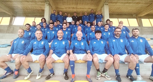 I partecipanti al corso per allenatori di calcio a Brebbia