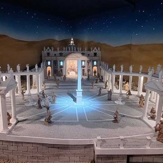 Il presepe "giubilare" realizzato dai volontari nella chiesa parrocchiale di Bedero Valcuvia
