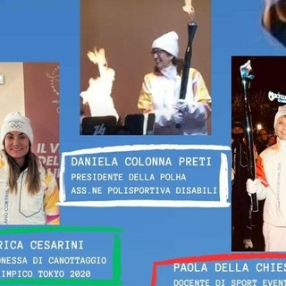 Le tedofore varesine raccontano a Besozzo le emozioni della fiamma olimpica