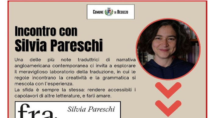 A Besozzo l'incontro con l'autrice e traduttrice Silvia Pareschi