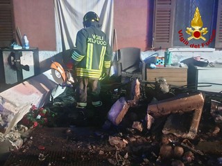 Quel che resta del cortile della casa di via XXV Aprile